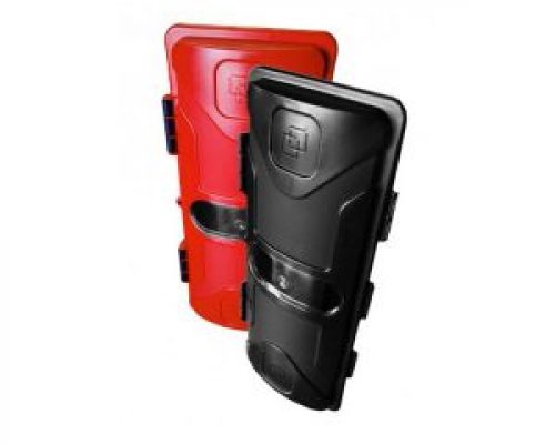 A450164 Porta extintor plástico 6/9 kg negro con tapa roja &#8211; V3